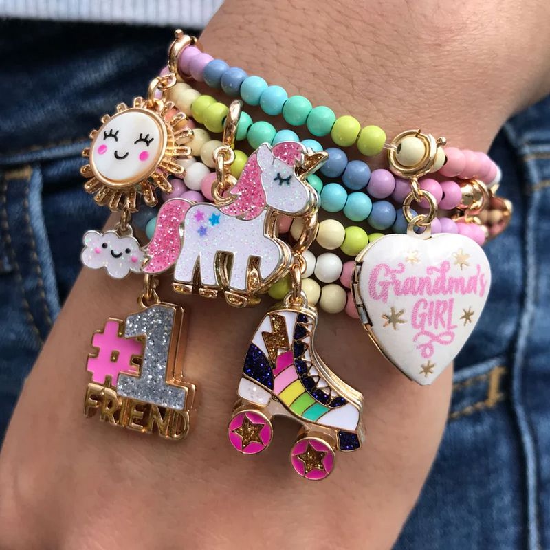 Bracciale per neonato con charm cuore 0-2 anni