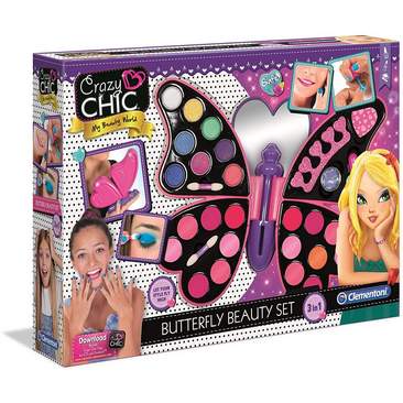 Clementoni Crazy Chic Butterfly Beauty Set, 3 in 1